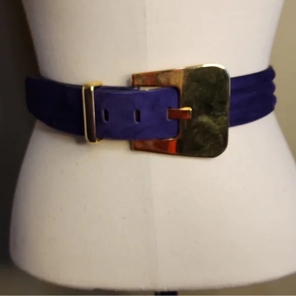 Escada | Accessories | Escada Wide Ribbed Purple Leather  display picture 1